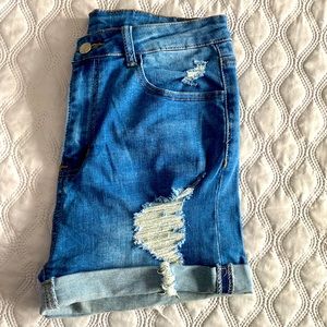 Shein blue Jean shorts size L